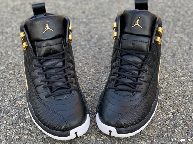 'Reptile' Black 12 Metallic Gold-White Air Retro AO6068-007 Jordan 0715